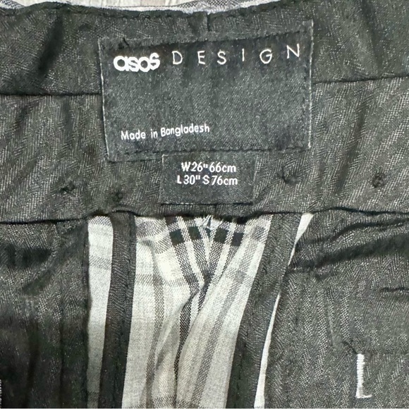 ASOS Men's NWOT skinny pants with prince of wales check in gray, size 26" x 30" - Picture 8 of 11